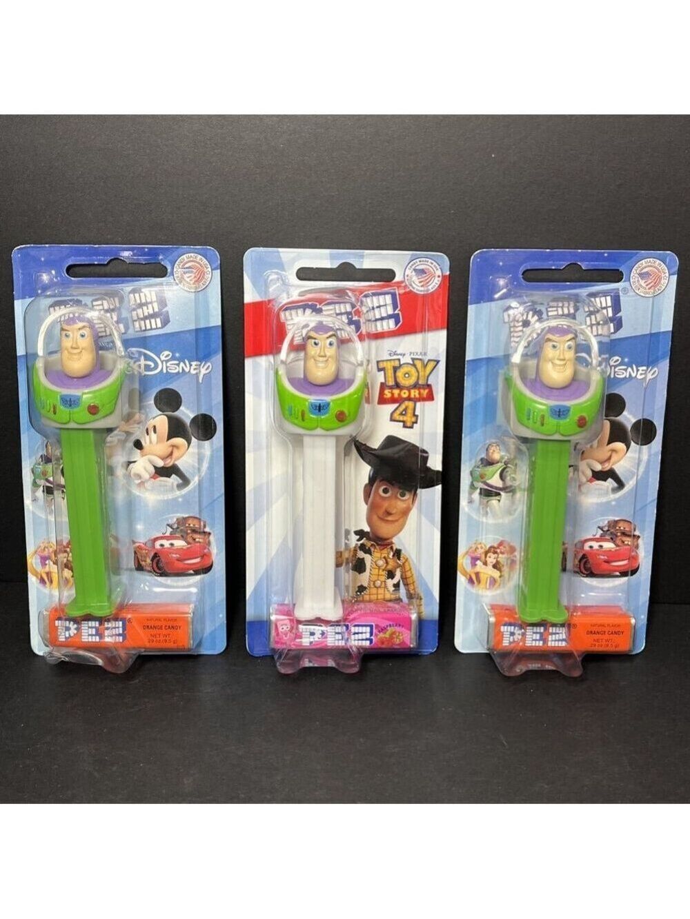 Lot Of 3 Buzz Lightyear PEZ  Disney / Toy Story 4  To Infinity And Beyond! USA